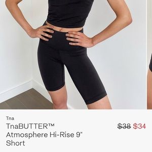 Black TNA biker shorts